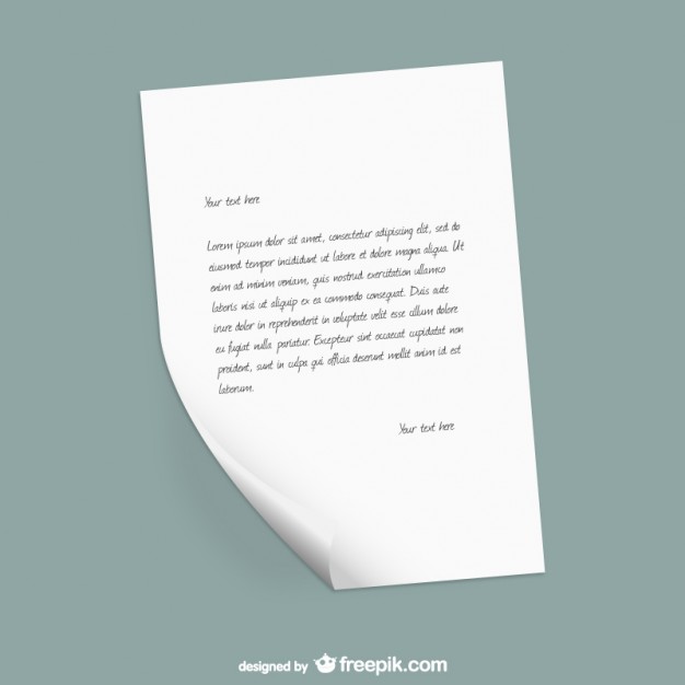 626x626 Paper Letter Template Vector Free Download