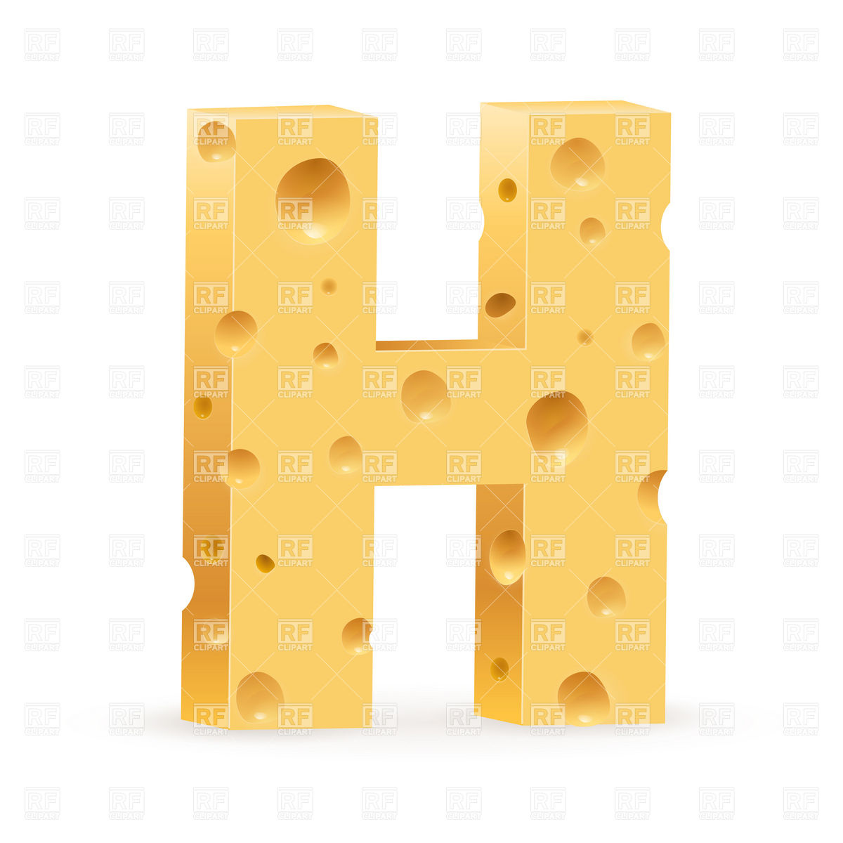 1200x1200 Cheese Font H Letter Vector Image Vector Artwork Of Food And