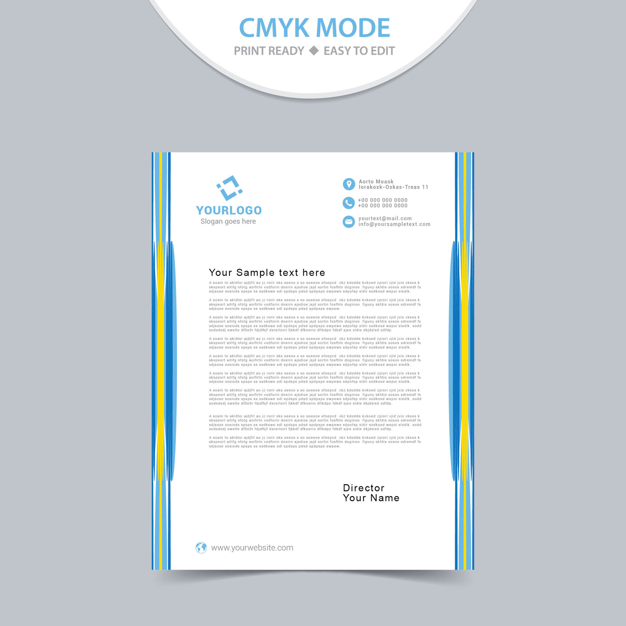 2000x2000 Letterhead Vector Template