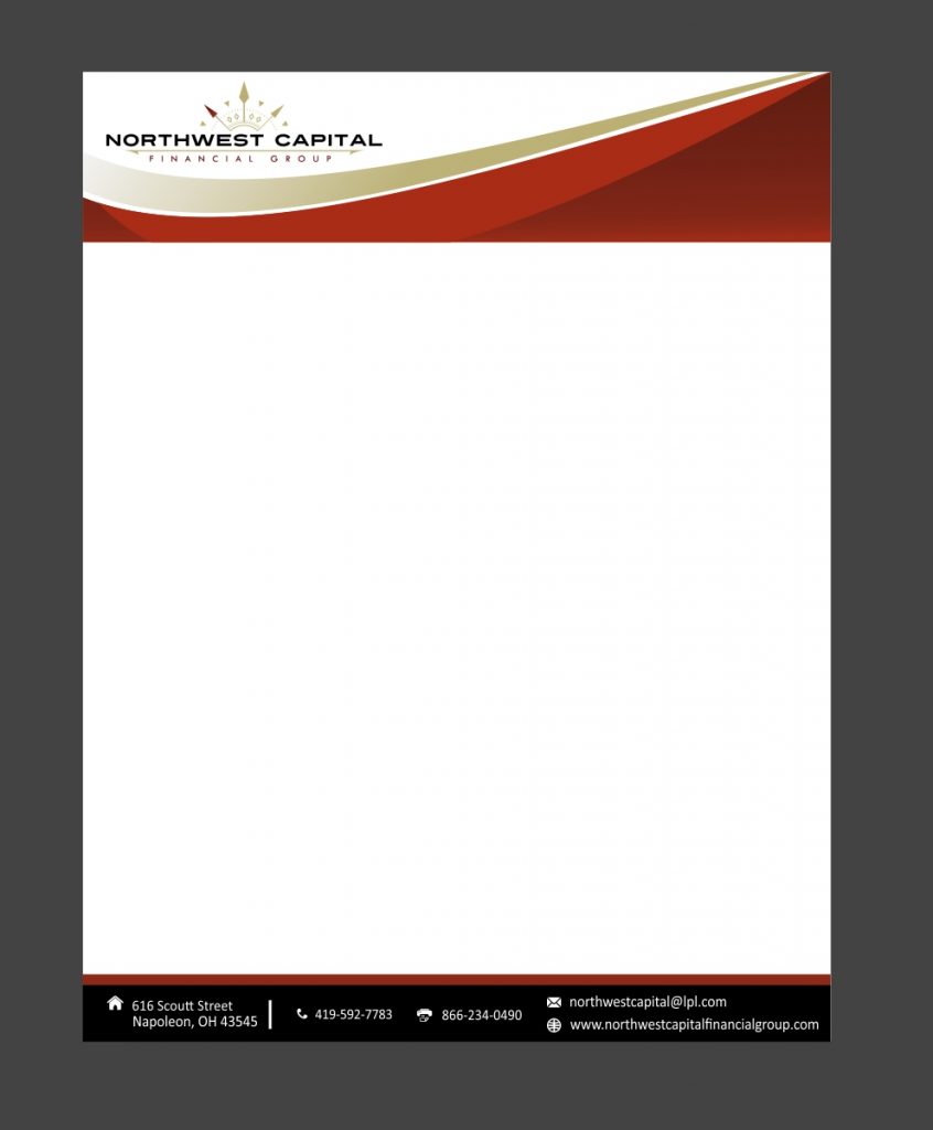 846x1024 Luxury Sample Letterhead Vector Image