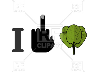400x297 I Hate Spinach, Green Leaf Lettuce Vector Image Vector Artwork