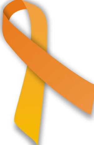 302x468 Orange Cancer Ribbon Vector