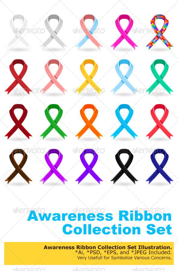 590x896 A Collection Of Awareness Ribbons Pastel Color. Useful As Symbol