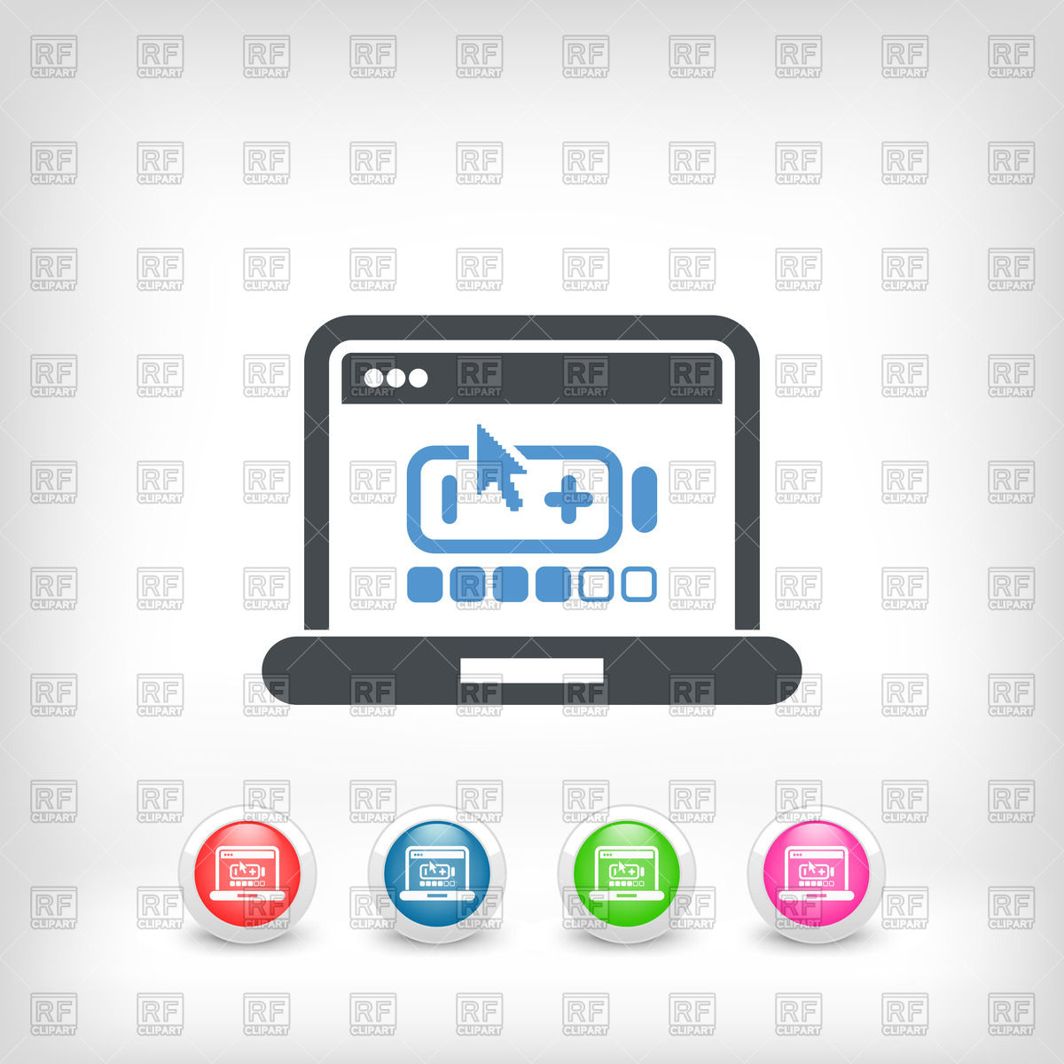 1200x1200 Laptop Battery Charge Level Icon Vector Image Vector Artwork Of