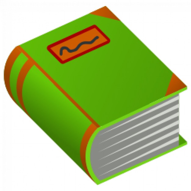 626x626 Green Book With Orange Details Vector Free Download