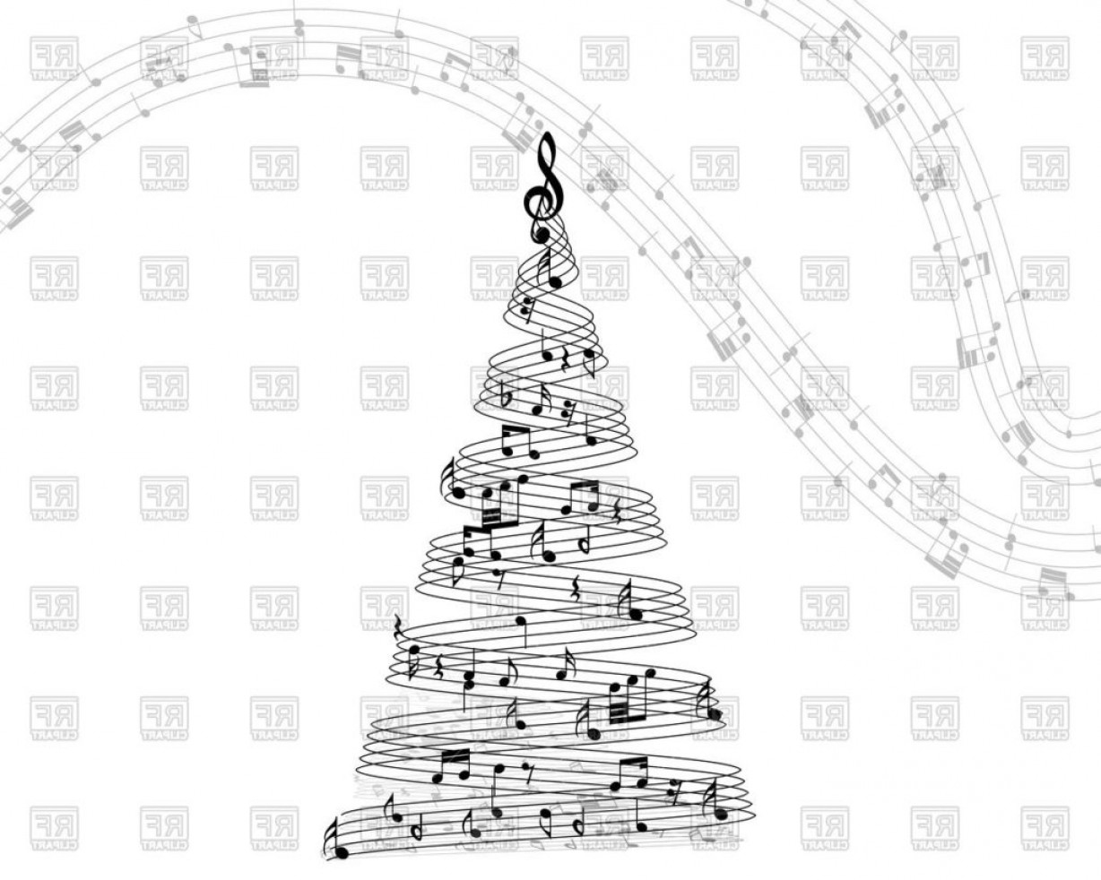 1228x982 Musical Note Staff On Christmas Tree Download Royalty Free Vector