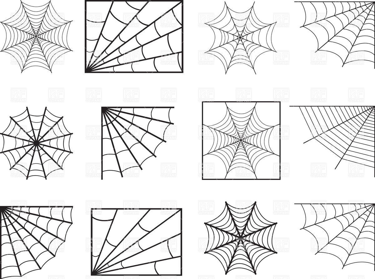 1200x893 Spider Web Vector Image Vector Artwork Of Design Elements