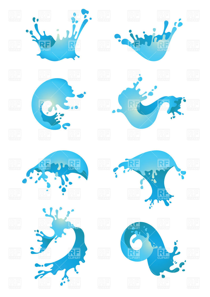 848x1200 Splashing Water Vector Image Vector Artwork Of Design Elements