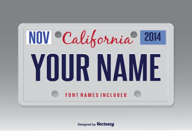 License Plate Template Vector at GetDrawings | Free download