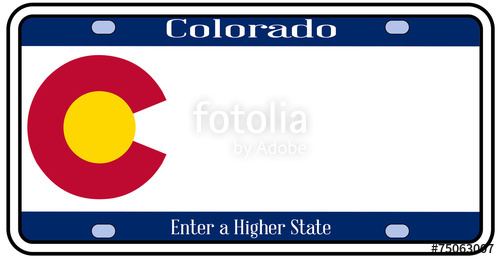 500x259 Colorado State License Plate Stock Image And Royalty Free Vector