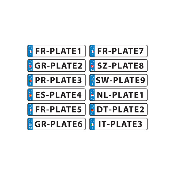 572x572 European License Plate Vector Free Vector Download In .ai, .eps