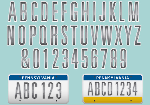 632x443 License Plate Font Vector Free Vector Download 326781 Cannypic