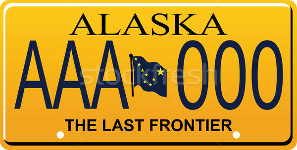 600x303 State Of Alaska License Plate Vector Illustration Thai Tia (Ttc