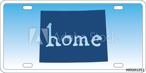 500x251 Wyoming State License Plate Vector