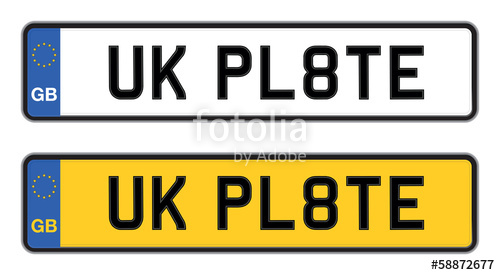 500x275 Uk Number Plate Stock Image And Royalty Free Vector Files On