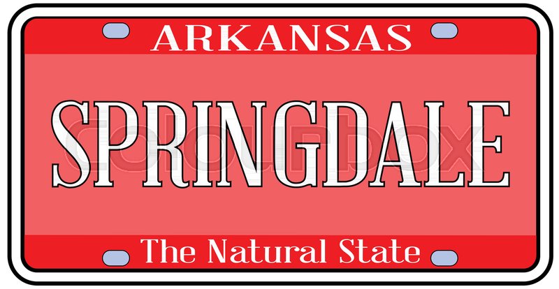 800x414 Arkansas State License Plate In The Colors Of The State Flag With