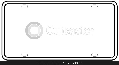 450x247 Blank License Plate Border Stock Vector