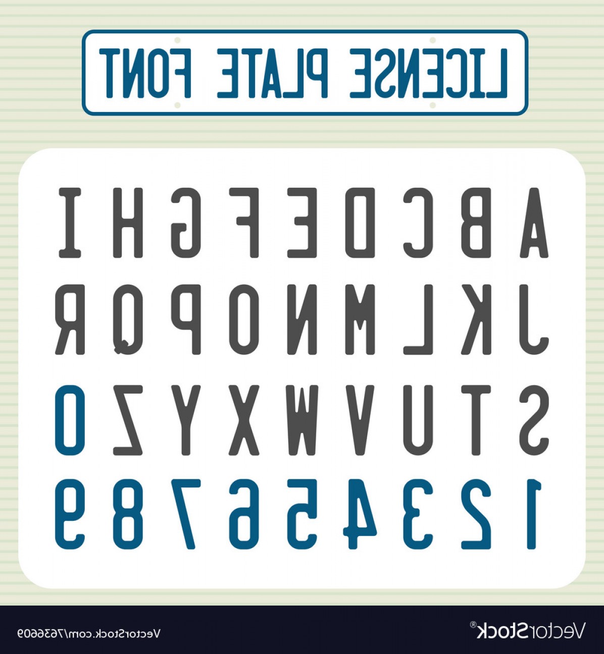 1196x1296 License Plate Font Car Identification Number Style Vector Orangiausa