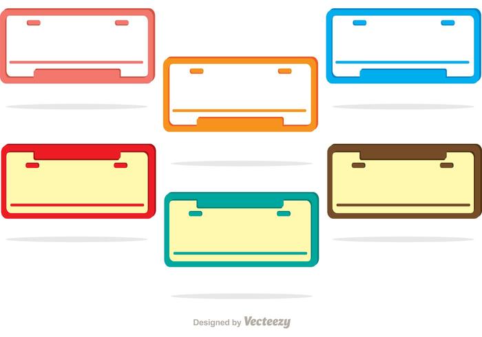 700x490 License Plate Vectors