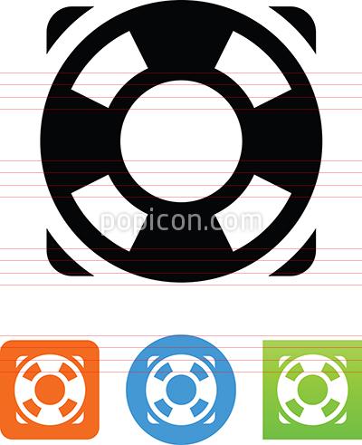 400x491 Vector Life Preserver Icon
