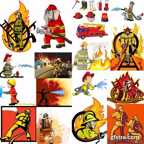 500x500 Collection Of Fireman Water Hoses Lifeguard Vector Image 25 Eps