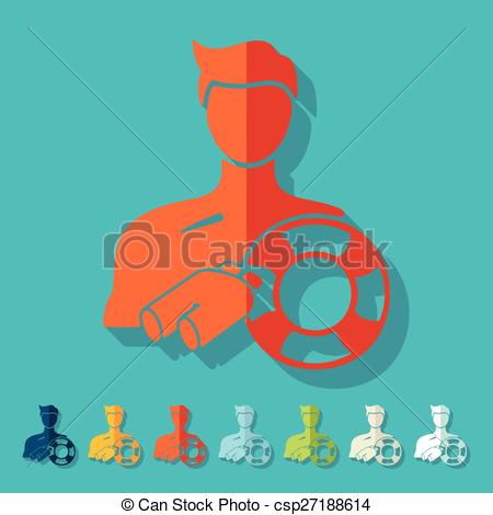 450x470 Flat Design Lifeguard.