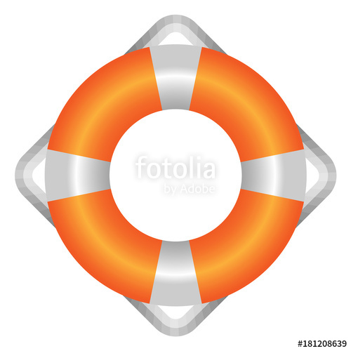 500x500 Orange And White Lifesaver