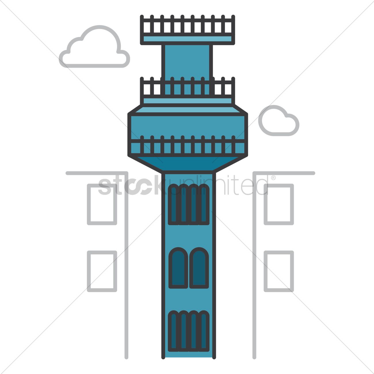 1300x1300 Santa Justa Lift Vector Image