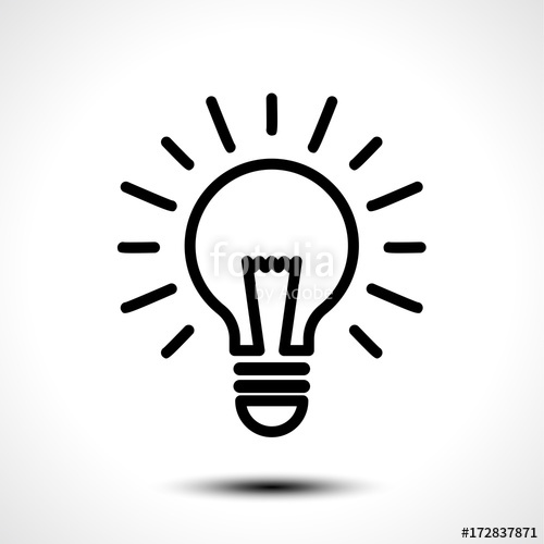 500x500 Light Bulb Idea Vector Logo Template. Corporate Icon Such As