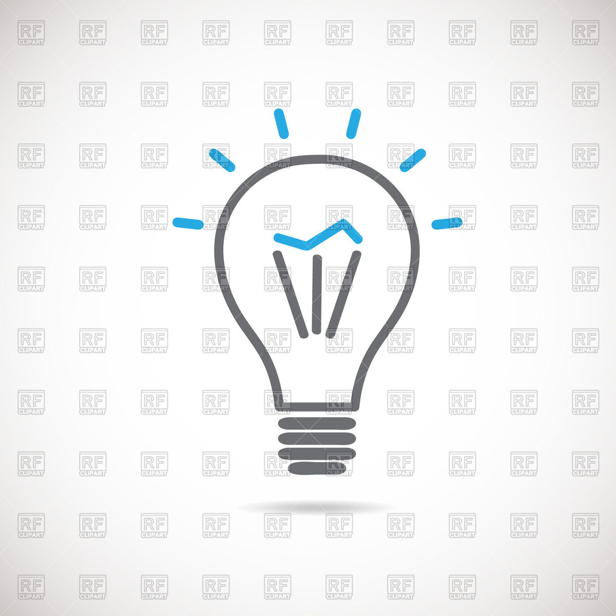 1200x1200 Light Bulb Simplified Icon, Idea Concept Vector Image Vector