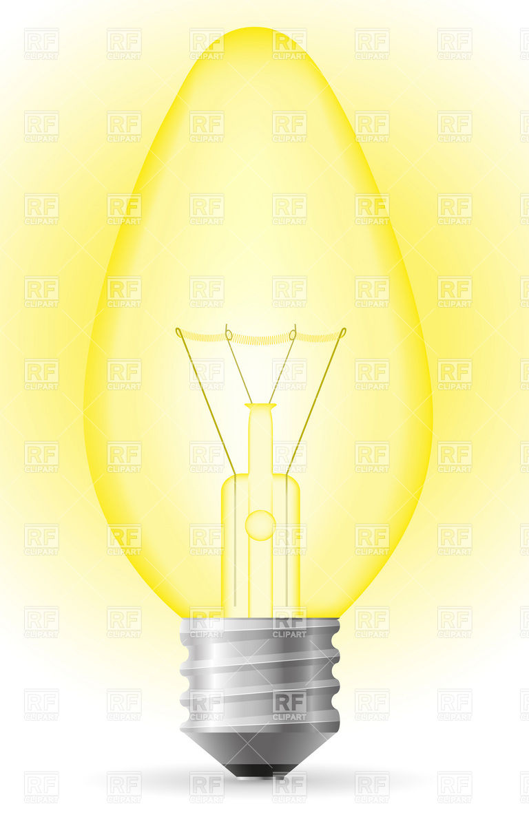768x1200 Shining Yellow Cone Light Bulb Vector Image Vector Artwork Of
