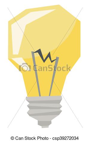 301x470 Yellow Light Bulb Vector Illustration. Yellow Light Bulb Vector