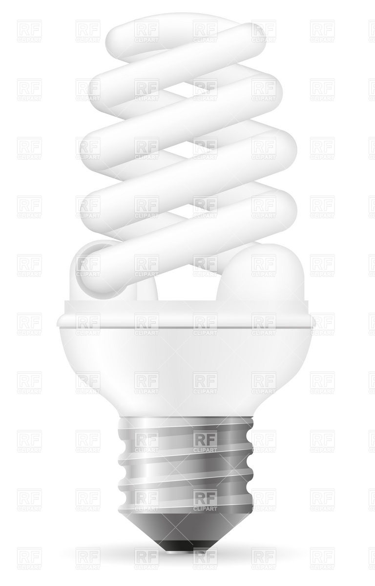 768x1200 Energy Saving Spiral Light Bulb Vector Image Vector Artwork Of