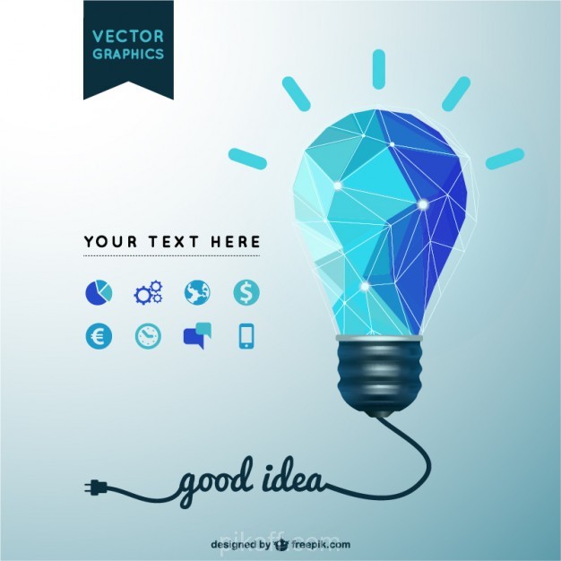 626x626 Ai] Good Idea Vector With Light Bulb Vector Free Download