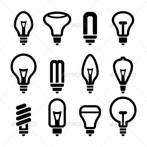 590x590 Light Bulbs Bulb Icon Set 2 Vector By In Finity Graphicriver
