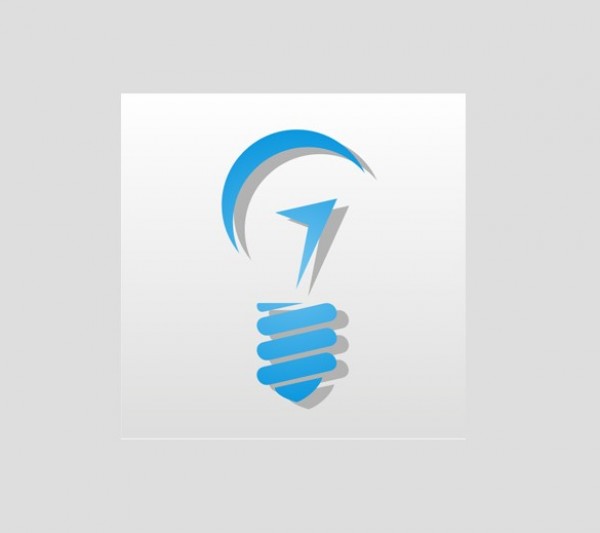 600x533 Blue Light Bulb Vector Logo