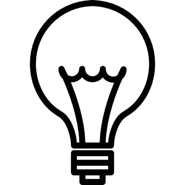 626x626 Idea. Light Bulb Thin Line, Ios 7 Interface Symbol Icons Free
