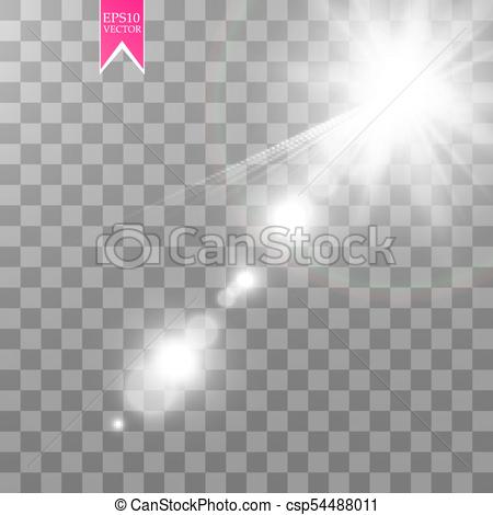 450x470 Vector Transparent Sunlight Special Lens Flare Light Effect. Sun