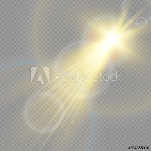 500x500 Vector Transparent Sunlight Special Lens Flash Light Effect.front