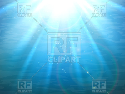 400x300 Underwater Light Rays, Blue Water Background With Rays Vector