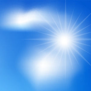 300x300 White Sun In The Sky Vector
