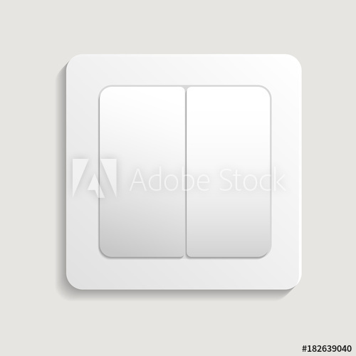 500x500 Realistic Light Switch Vector Icon