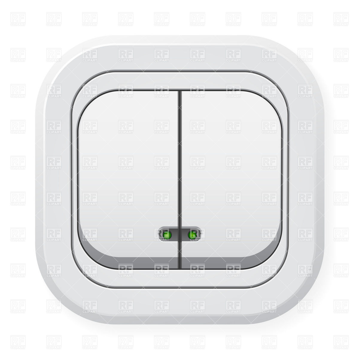 1200x1200 Double Wall Light Switch Vector Image Vector Artwork Of Objects