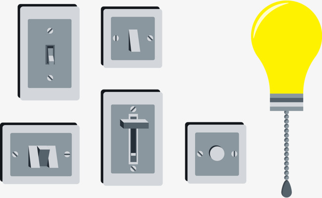 650x400 Vector Electrical Switches, Rope Lights, Light Switch, Decoration