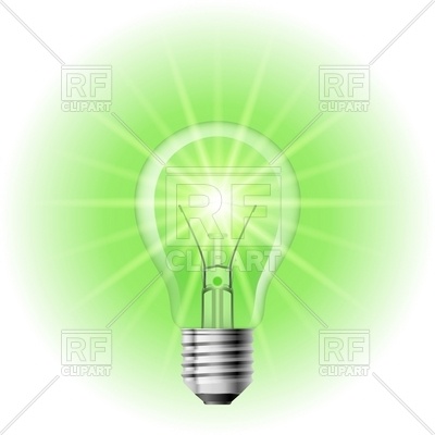 400x400 The Lamp With The Green Light Vector Image Vector Artwork Of