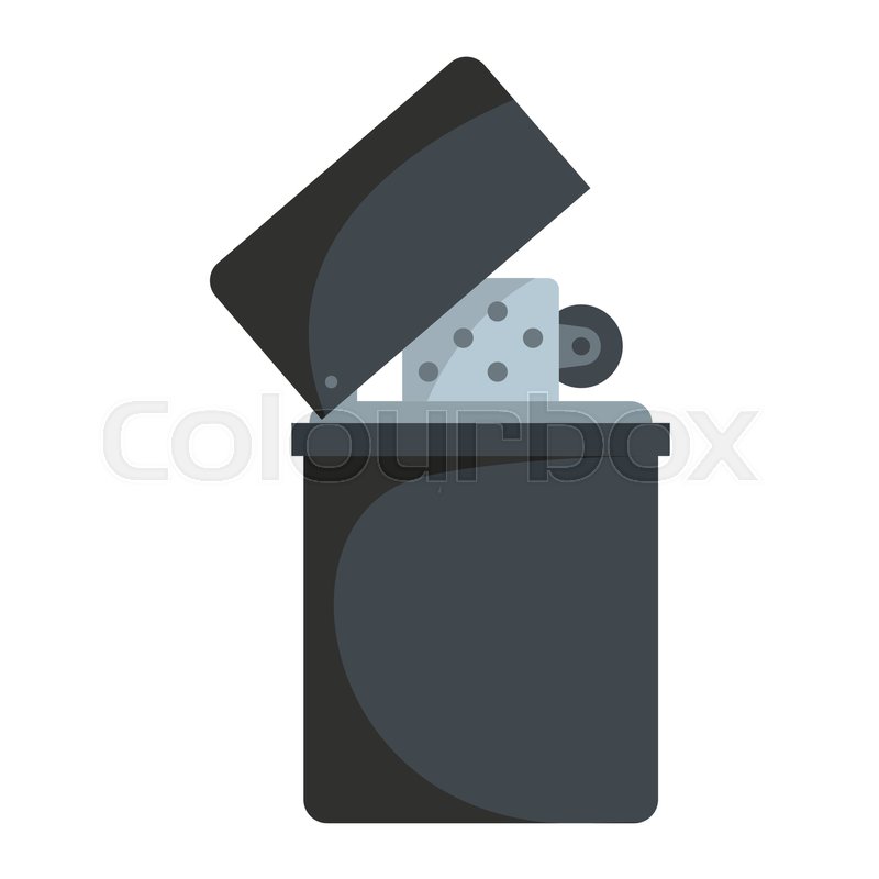 800x800 Lighter Vector Icon In Flat Cartoon Style Isolated On White