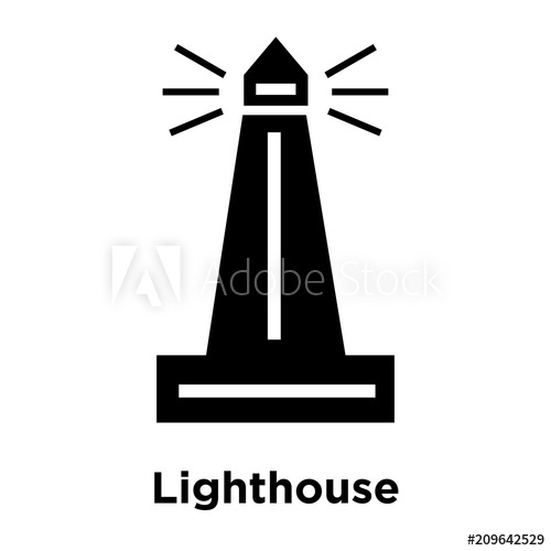 500x500 Lighthouse Icon Vector Sign And Symbol Isolated On White