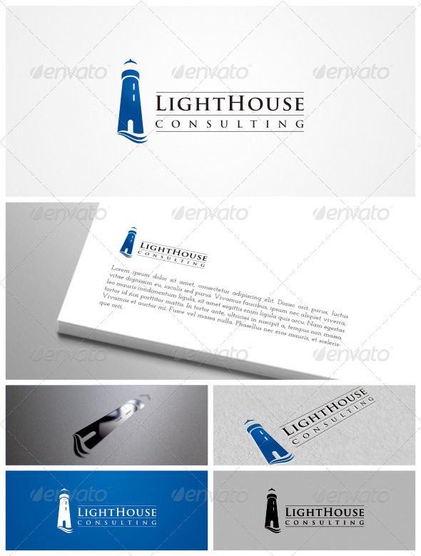 590x780 Lighthouse Logo Design Template Vector