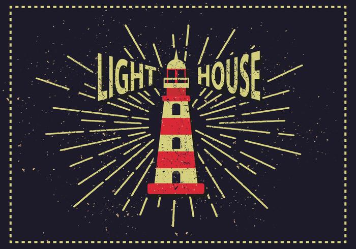 700x490 Vintage Lighthouse Vector Illustration