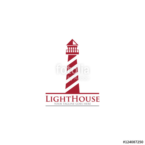 500x500 Lighthouse Logo Icon Vector Template Stock Image And Royalty Free